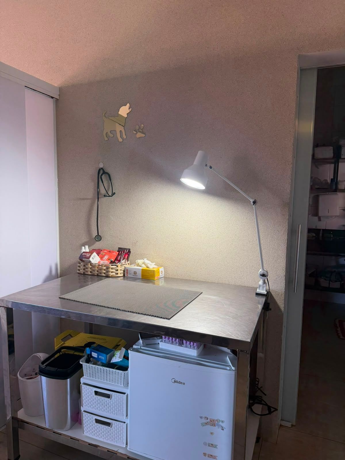 Sala de procedimentos e preparo da Vet Mais Três Fronteiras